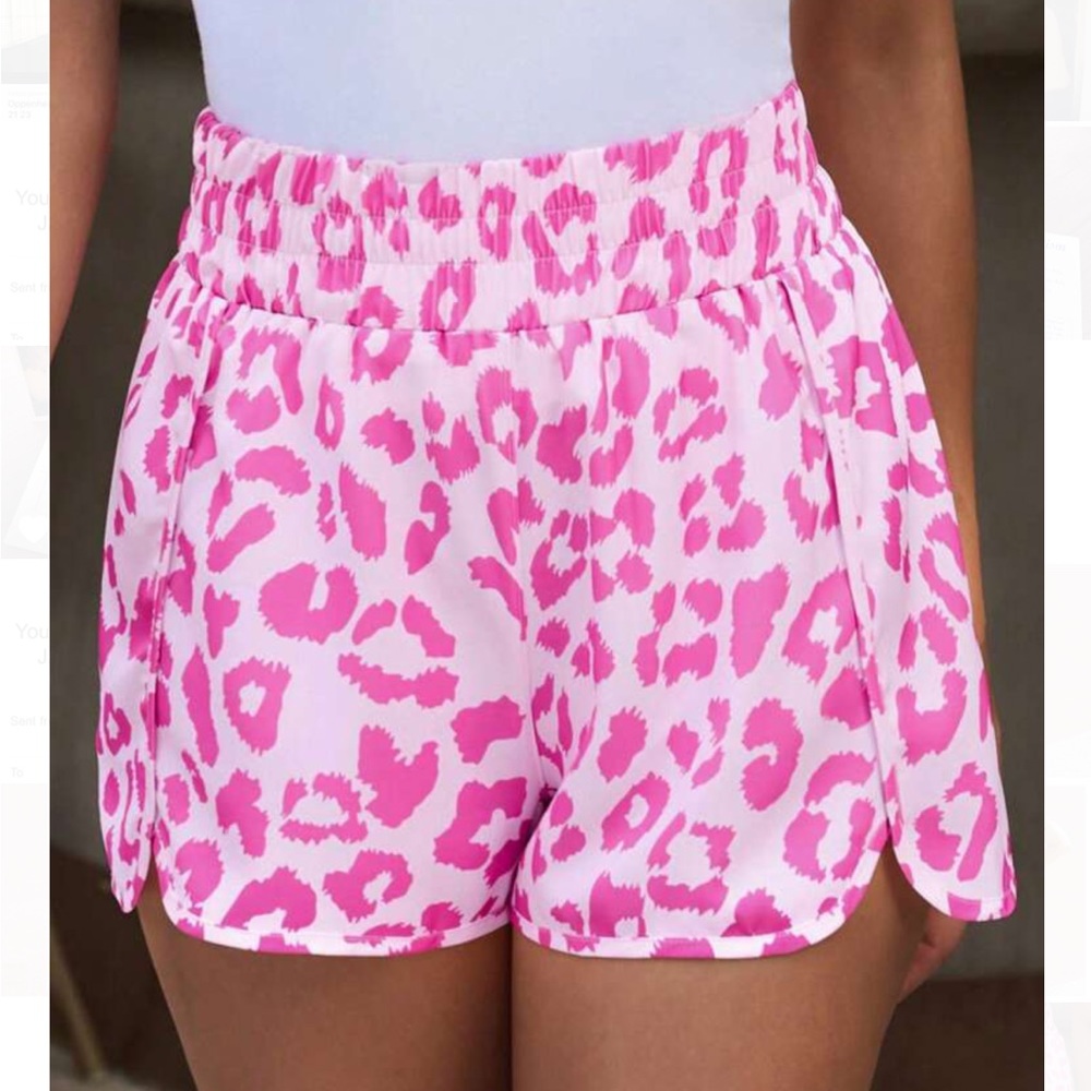 🆕NEW!🛍️Pretty Pink Leopard Print Shorts 🐾